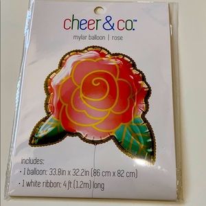 PARTY DECOR FLOWER ROSE MYLAR BALLOON